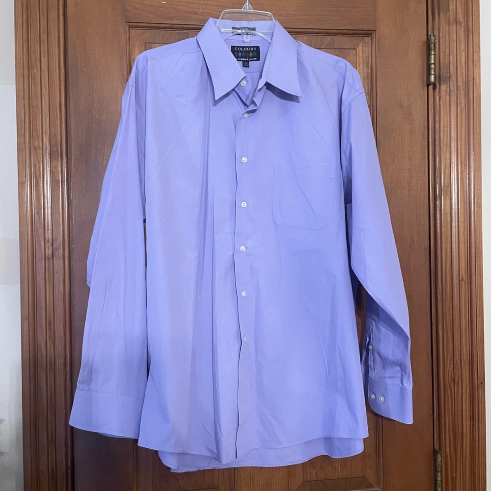 Alexander‎ Julian Colours Men's Purple Dress Shirt, Size XL (17-17 1/2, 34/35)
